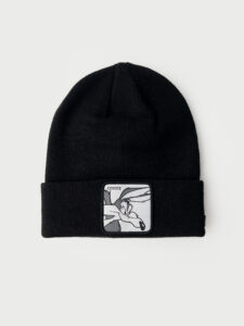 CAPSLAB Cuffia con patch stampa looney tunes WILLY COYOTE nero2