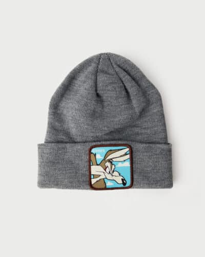 CAPSLAB Cuffia grigia con patch stampa azzurra looney tunes COYOTE grigia Nuovi Arrivi