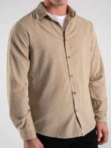 ESTASI Camicia in velluto a costine fini LIVIGNO Beige (6)