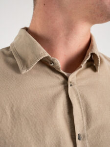 ESTASI Camicia in velluto a costine fini LIVIGNO Beige (7)