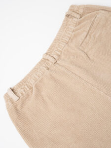 ESTASI Pantalone in velluto a costine con pinces ZIDANE Beige (6)