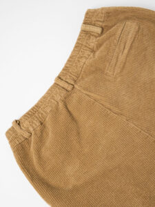 ESTASI Pantalone in velluto a costine con pinces ZIDANE Cammello (7)