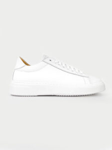 ESTASI Sneakers basica in pelle Made In Italy ALBERTO Bianca3