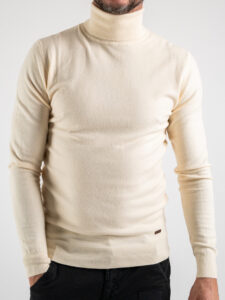 GIANNI LUPO Dolcevita tinta unita morbido in poliviscosa Beige (4)