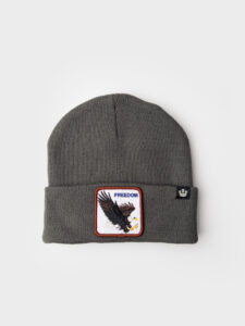 GOORIN BROS Cuffia con patch stampa aquila FREEDOM Grigia1
