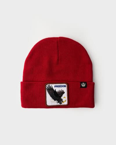 GOORIN BROS Cuffia con patch stampa aquila FREEDOM Rossa 2 Nuovi Arrivi