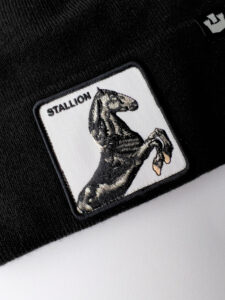 GOORIN BROS Cuffia con patch stampa cavallo STALLION Nera (1)