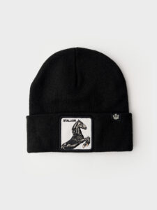 GOORIN BROS Cuffia con patch stampa cavallo STALLION Nera (2)
