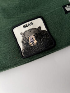 GOORIN BROS Cuffia con patch stampa orso BEAR Verde (1)
