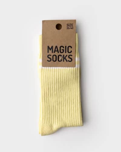 MAGIC SOCKS Calze in spugna unisex tg. unica stampa COLOR Gialle Nuovi Arrivi