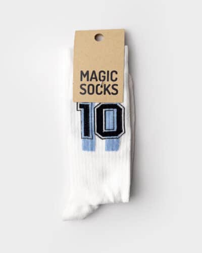 MAGIC SOCKS Calze in spugna unisex tg. unica stampa DIECI Bianche Nuovi Arrivi