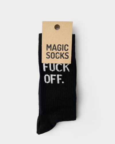 MAGIC SOCKS Calze in spugna unisex tg. unica stampa FK OFF Nere Nuovi Arrivi