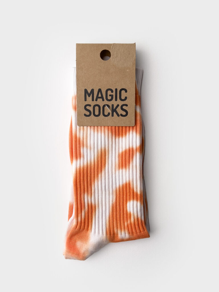 MAGIC SOCKS Calze in spugna unisex tg. unica stampa TIE DYE Arancio MAGIC SOCKS MAGIC SOCKS Calze in spugna unisex tg. unica stampa TIE DYE Arancio