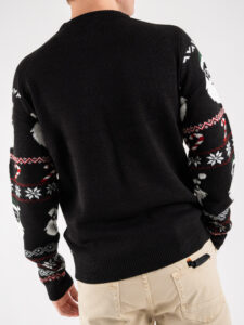 ONLY&SONS Maglione girocollo fantasia Natalizia XMAS SANTA 22023994 Black (4)