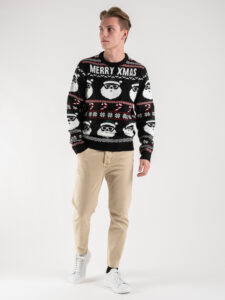 ONLY&SONS Maglione girocollo fantasia Natalizia XMAS SANTA 22023994 Black (5)