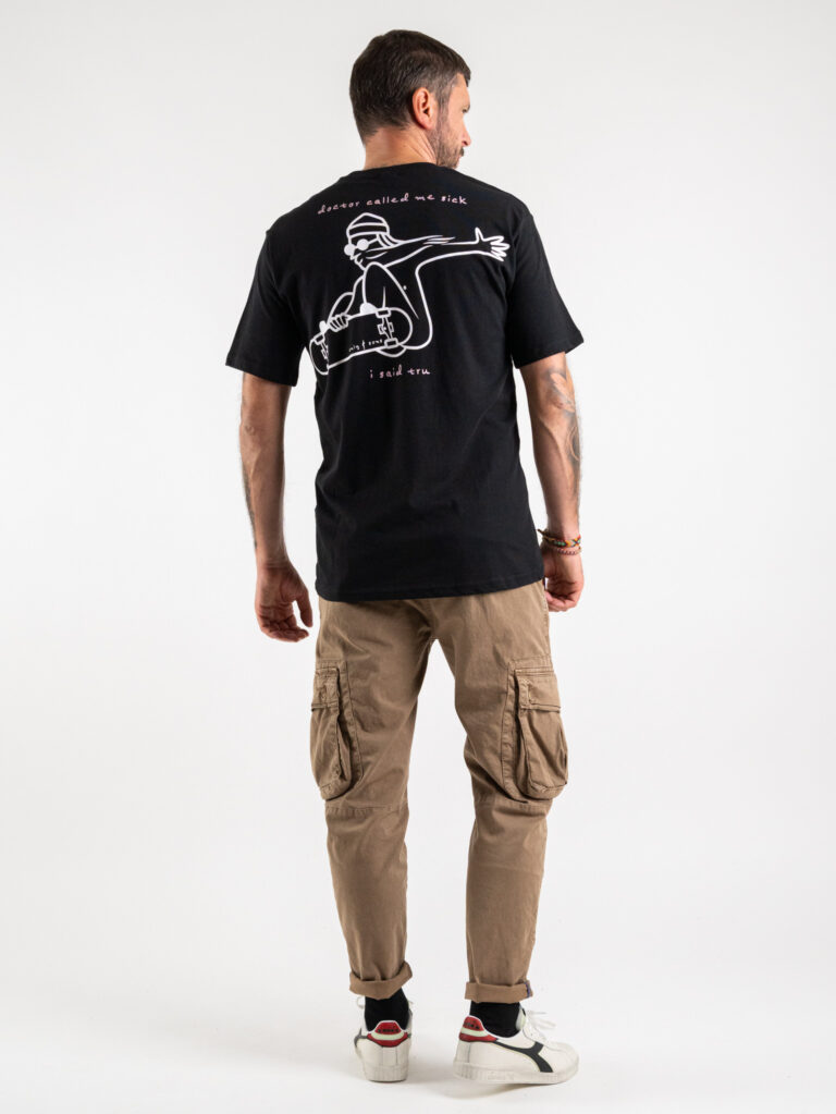 ONLY&SONS T-shirt in cotone con stampa skater fronte/retro SMITH 22024277 Black - immagine 8
