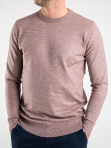 OVER-D Maglione girocollo basico M05 Bordeaux (2)