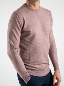 OVER-D Maglione girocollo basico M05 Bordeaux (3)