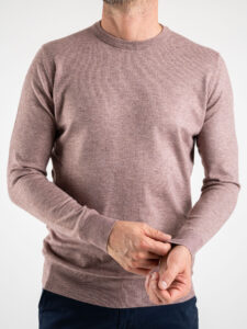 OVER-D Maglione girocollo basico M05 Bordeaux (4)