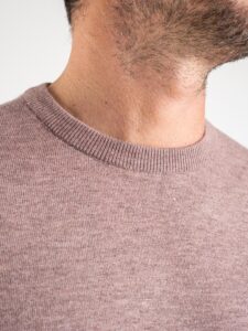 OVER-D Maglione girocollo basico M05 Bordeaux (5)