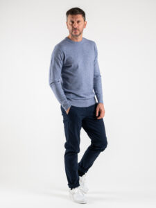 OVER-D Maglione girocollo basico M05 Denim (4)