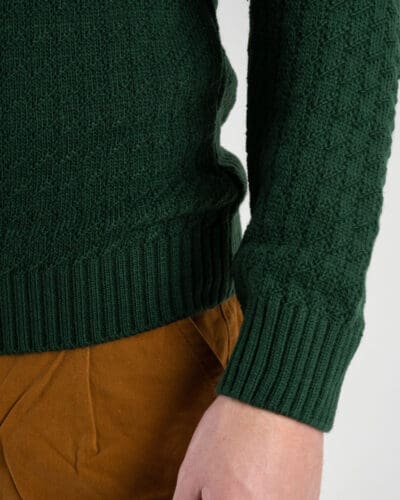 AKIRO Maglione girocollo lavorato con taschino AKW260 Verde 4 AKIRO' AKIRO’ Maglione girocollo lavorato con taschino AKW260 Verde
