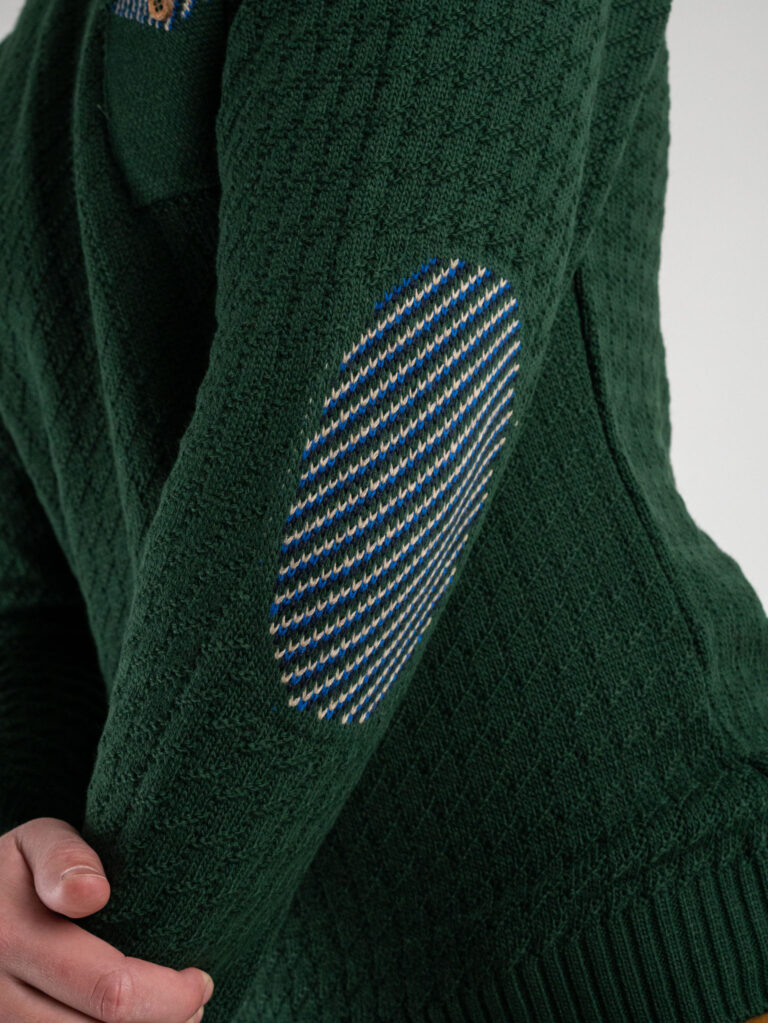 AKIRO Maglione girocollo lavorato con taschino AKW260 Verde 5 AKIRO' AKIRO’ Maglione girocollo lavorato con taschino AKW260 Verde