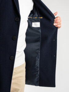 BL11 Cappotto basico con scollo a V e taschino BL2211 Blu Navy3