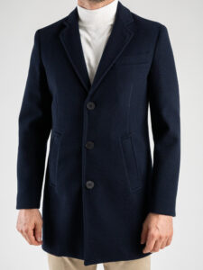 BL11 Cappotto basico con scollo a V e taschino BL2211 Blu Navy4