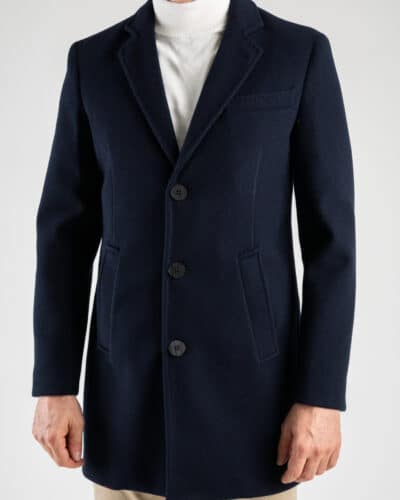 BL11 Cappotto basico con scollo a V e taschino BL2211 Blu Navy4 Nuovi Arrivi