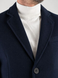 BL11 Cappotto basico con scollo a V e taschino BL2211 Blu Navy6