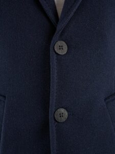 BL11 Cappotto morbido con collo a V e taschino BL1915 Blu (8)