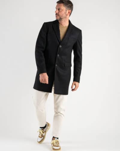 BL11 Cappotto morbido con collo a V e taschino BL1915 Nero 7 BL.11 BL11 Cappotto morbido con collo a V e taschino BL1915 Nero