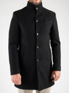 Cappotto basico con collo coreana e taschino CAP2202 Beige12