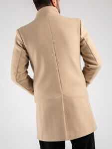 Cappotto basico con collo coreana e taschino CAP2202 Beige3