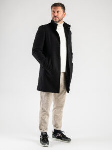 Cappotto basico con collo coreana e taschino CAP2202 Beige7