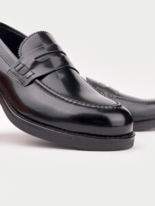 ESTASI Mocassino in pelle Made In Italy LUCA Nero2