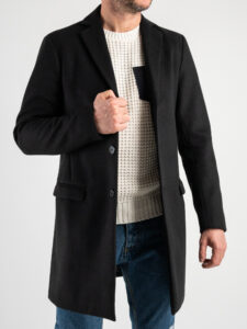 IMPERIAL Cappotto basico con scollo a v K714AEWFGR Nero (7)