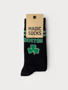 MAGIC SOCKS Calze in spugna unisex tg. unica stampa BOSTON 33 Nero