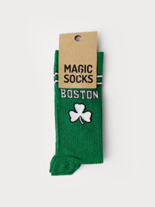 MAGIC SOCKS Calze in spugna unisex tg. unica stampa BOSTON 33 Verde
