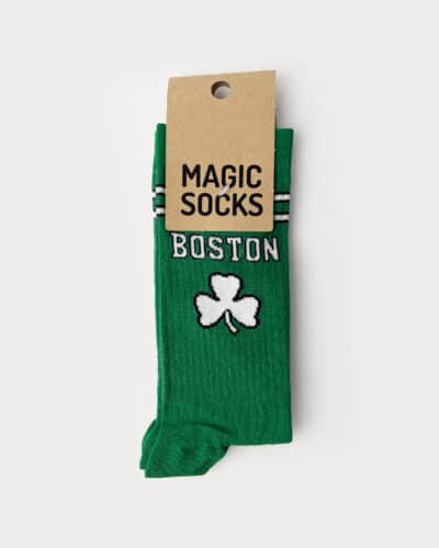 MAGIC SOCKS Calze in spugna unisex tg. unica stampa BOSTON 33 Verde Nuovi Arrivi