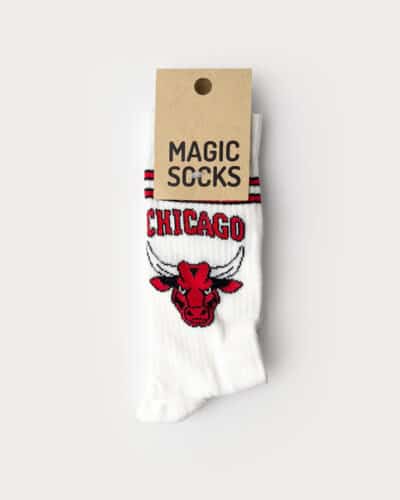 MAGIC SOCKS Calze in spugna unisex tg. unica stampa CHICAGO 23 Bianco Nuovi Arrivi