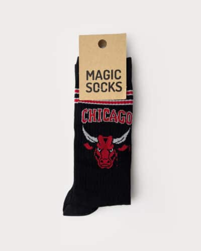 MAGIC SOCKS Calze in spugna unisex tg. unica stampa CHICAGO 23 Nero Nuovi Arrivi