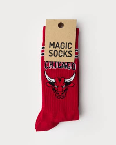 MAGIC SOCKS Calze in spugna unisex tg. unica stampa CHICAGO 23 Rosso Nuovi Arrivi