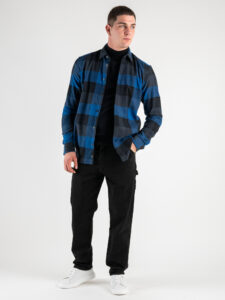ONLY&SONS Camicia in flanella a quadri GUDMUND 3T 22020301 True Blue (2) – Copia