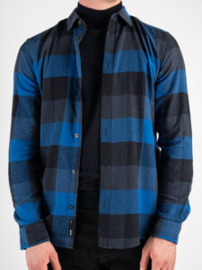 ONLY&SONS Camicia in flanella a quadri GUDMUND 3T 22020301 True Blue (4) – Copia