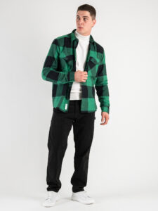 ONLY&SONS Camicia in flanella a quadri con tasche MILO 22019854 Verdant Green (2)