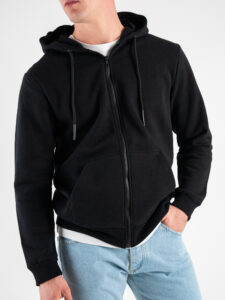 ONLY&SONS Felpa full zip felpata con cappuccio CERES 22018684 Black (2)