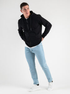 ONLY&SONS Felpa full zip felpata con cappuccio CERES 22018684 Black (5)