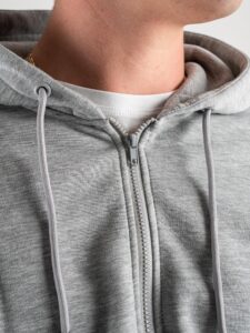 ONLY&SONS Felpa full zip felpata con cappuccio CERES 22018684 Light Grey Melange (5)